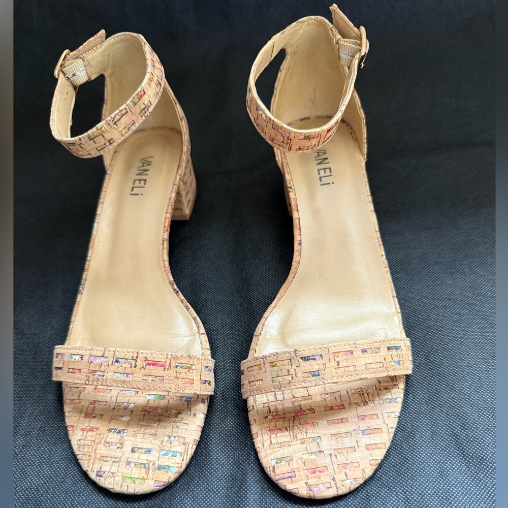 Vaneli Cork Sandals, Women’s Size 8.5 M